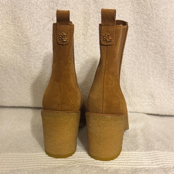 Ralph Lauren Women's Brown Suede Heeled Boots - Picture 1 of 8
